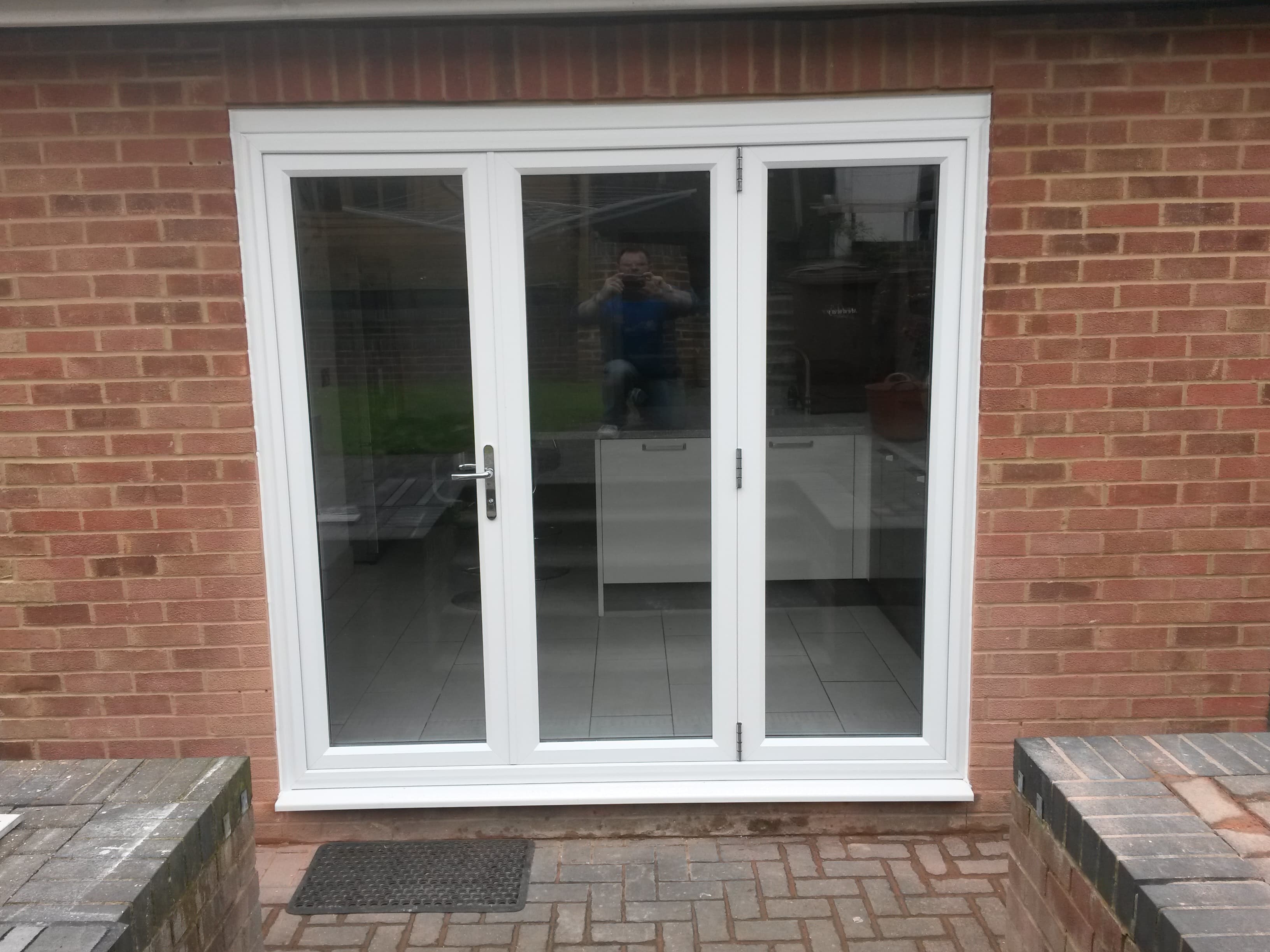 White uPVC bifolding doors for a home in Maidstone.